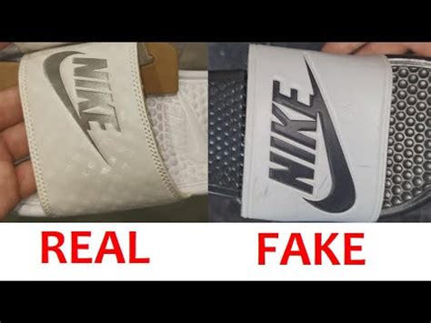 nike benassi duo original vs fake